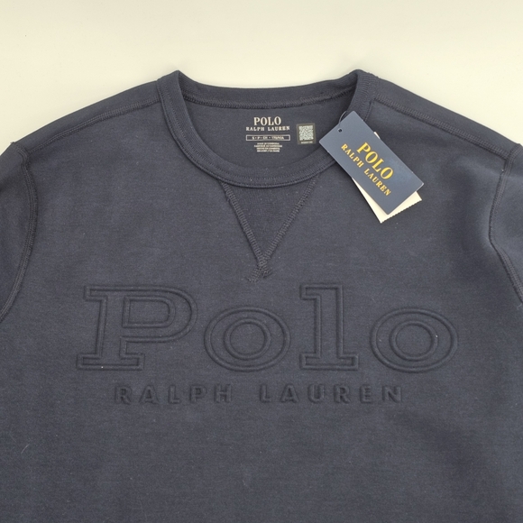 Polo Ralph Lauren RL Logo -Embossed Double-Knit Sweatshirt Pullover Men's Top - Picture 5 of 11
